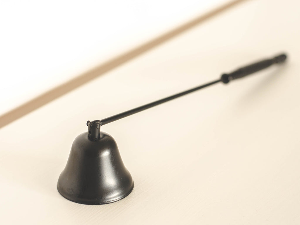 Candle snuffer, black. Gold Moss Home Fragrance Company, Scotland.